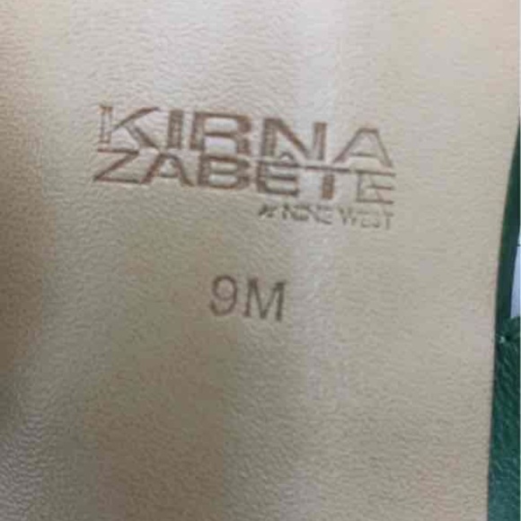 Kirna Zabete By Nine West Womens Green Slip-On Kitten Heel Slide Sandals Size 9M - Picture 5 of 5